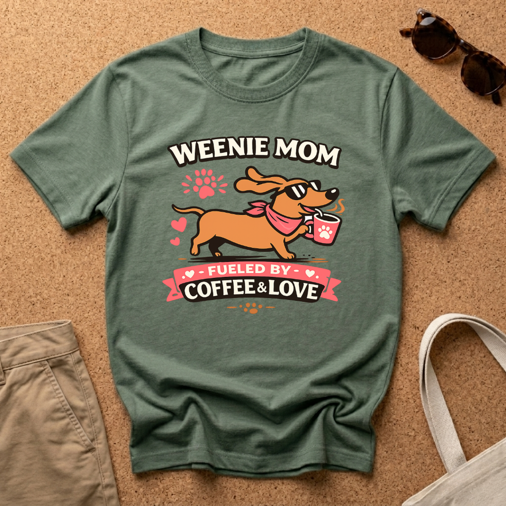 Weenie Mom Fueled by Coffee and Love T-Shirt