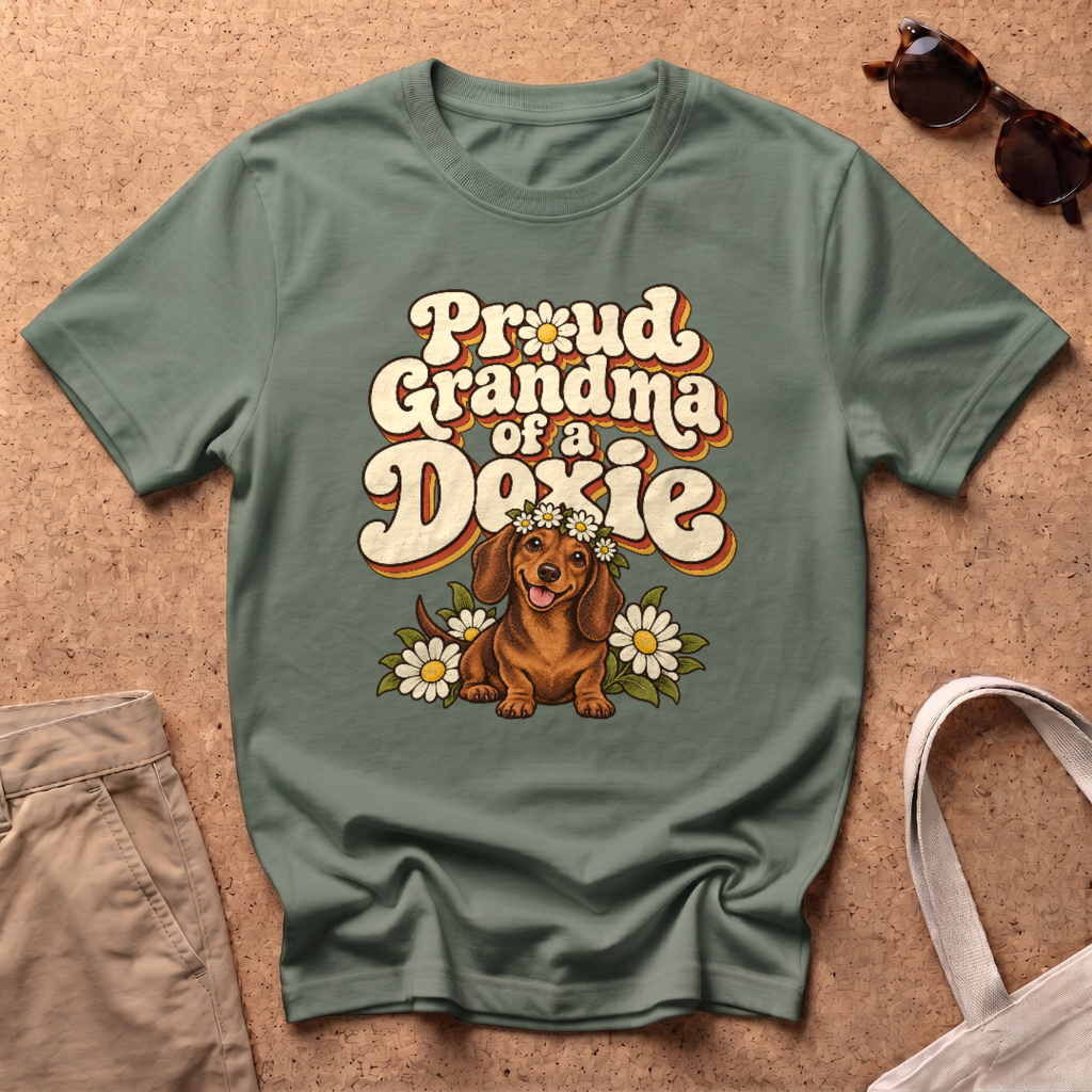 Proud Grandma T-Shirt - Military Green