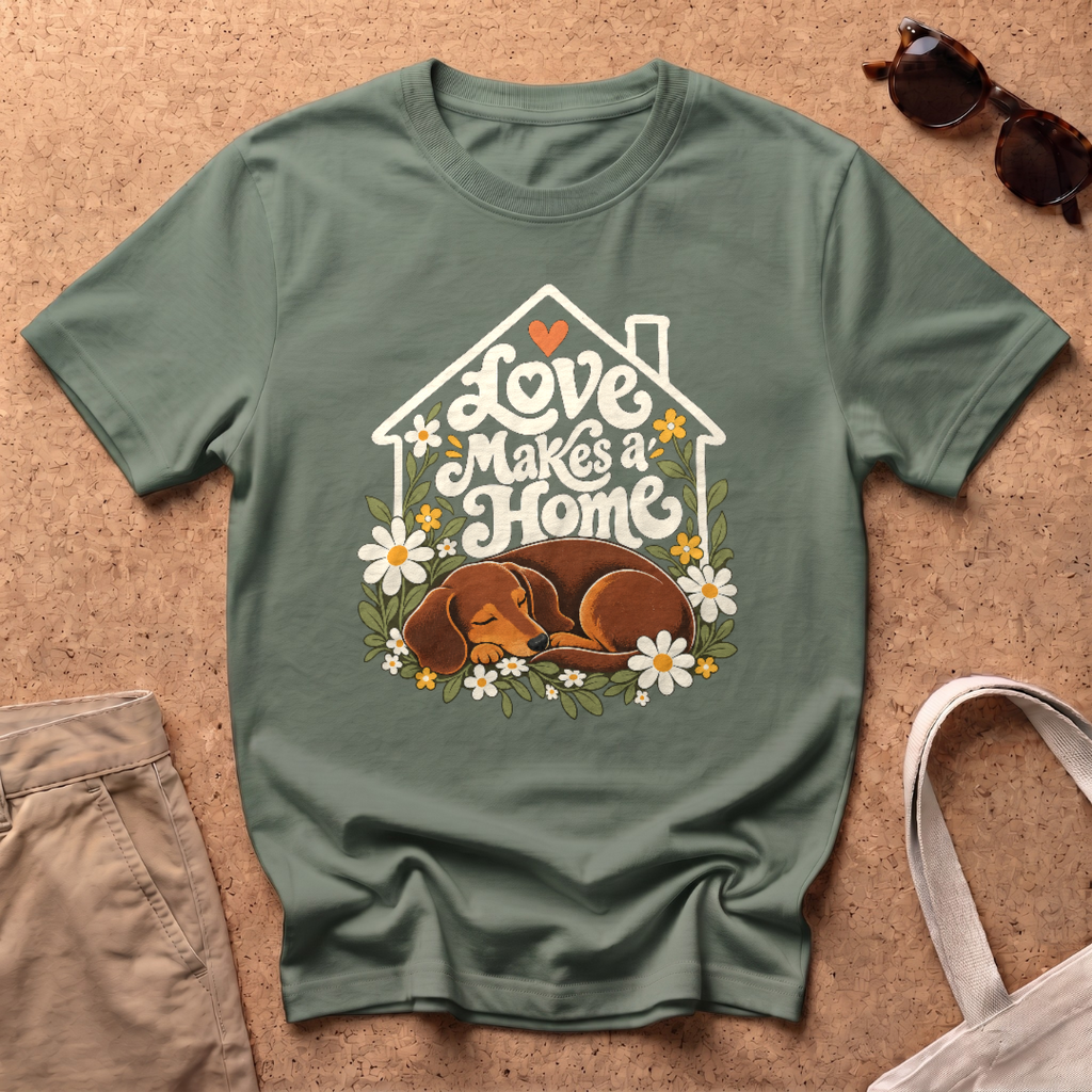 Love Makes Home T-Shirt - Military Green