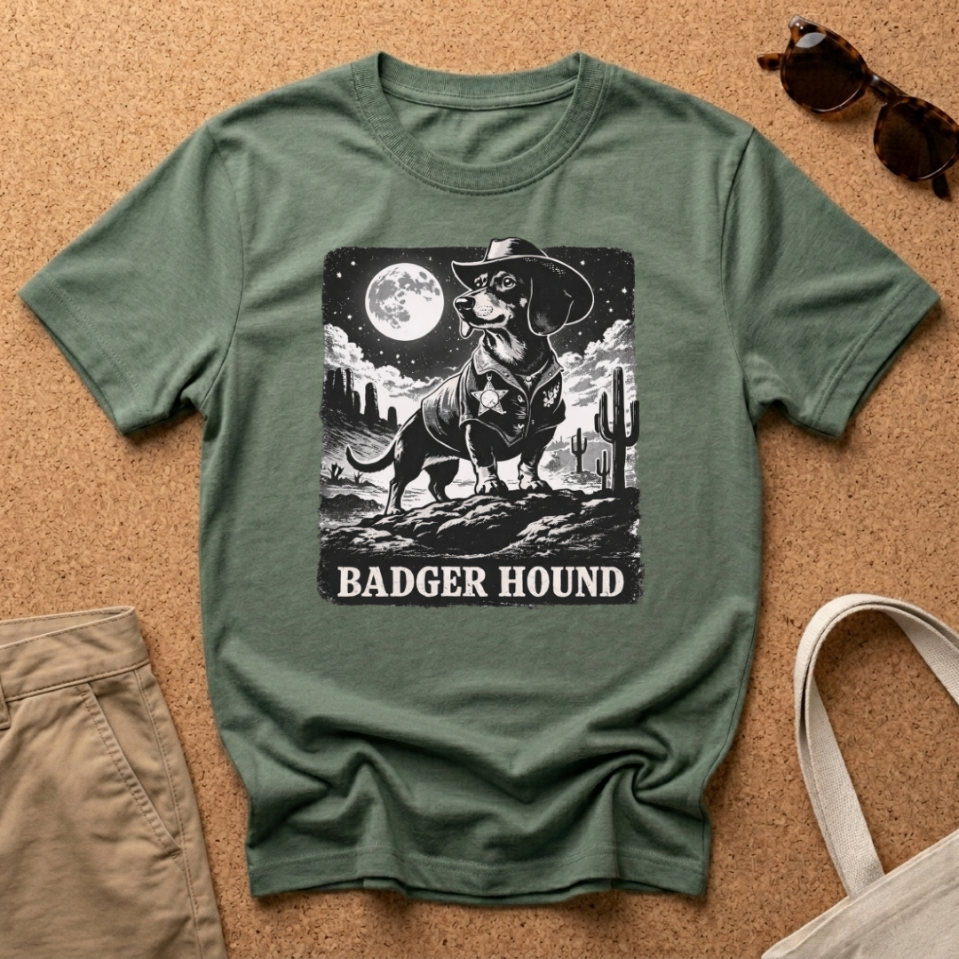Badger Hound Black/White T-Shirt