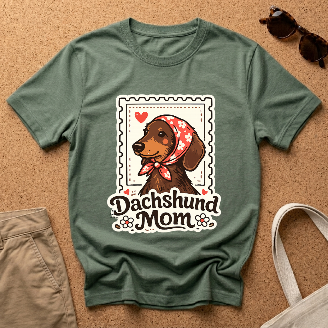 Postcard Dachshund Mom T-Shirt