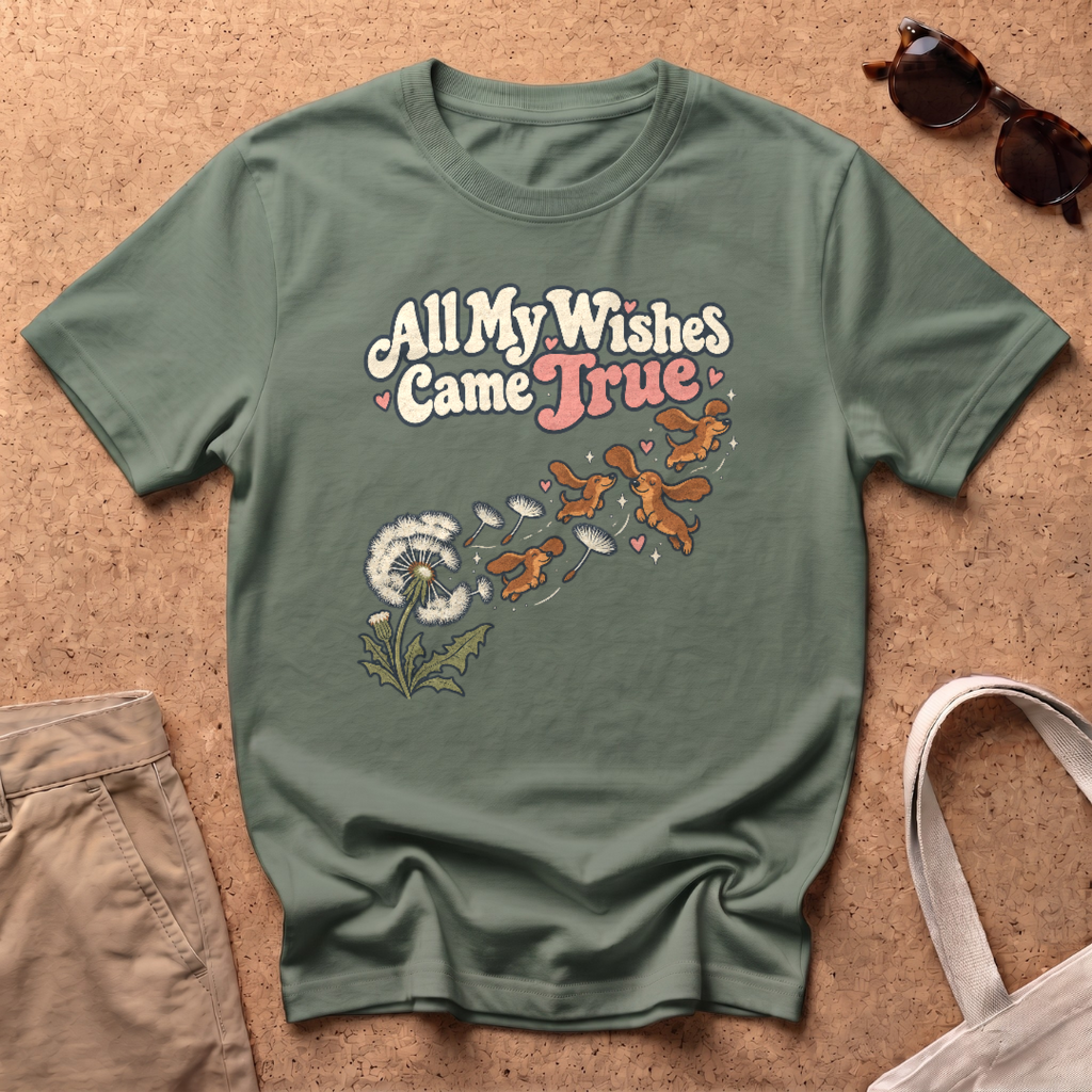 All My Wishes T-Shirt - Military Green