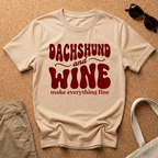 Dachshund and Wine T-Shirt