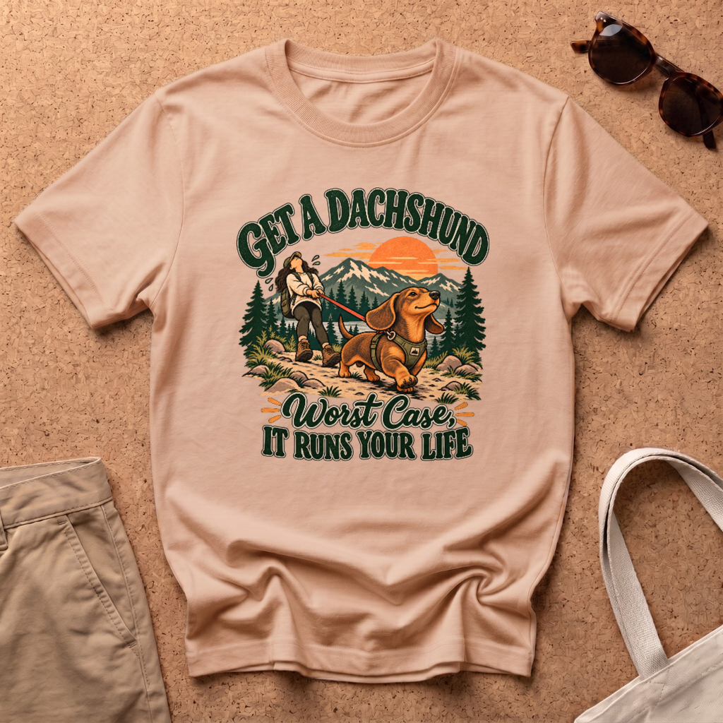 Get Dachshund T-Shirt - Natural