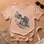 Dachshund Space Sprint T-Shirt - Natural