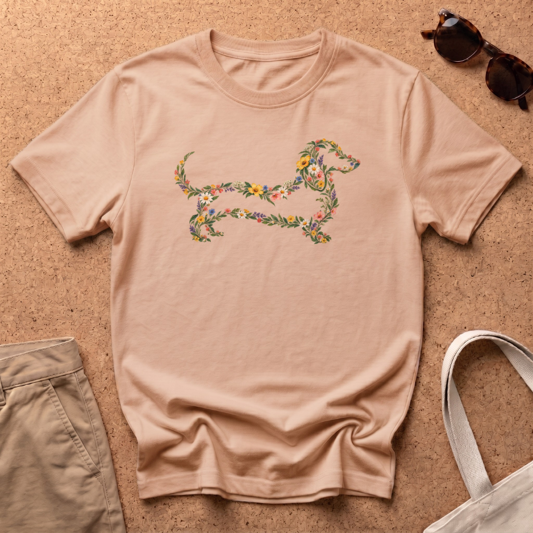 Floral Dach T-Shirt - Natural
