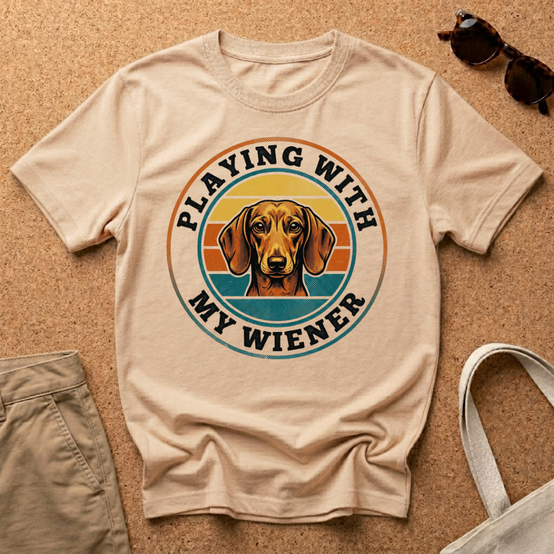 Playing With My Wiener Retro T-Shirt