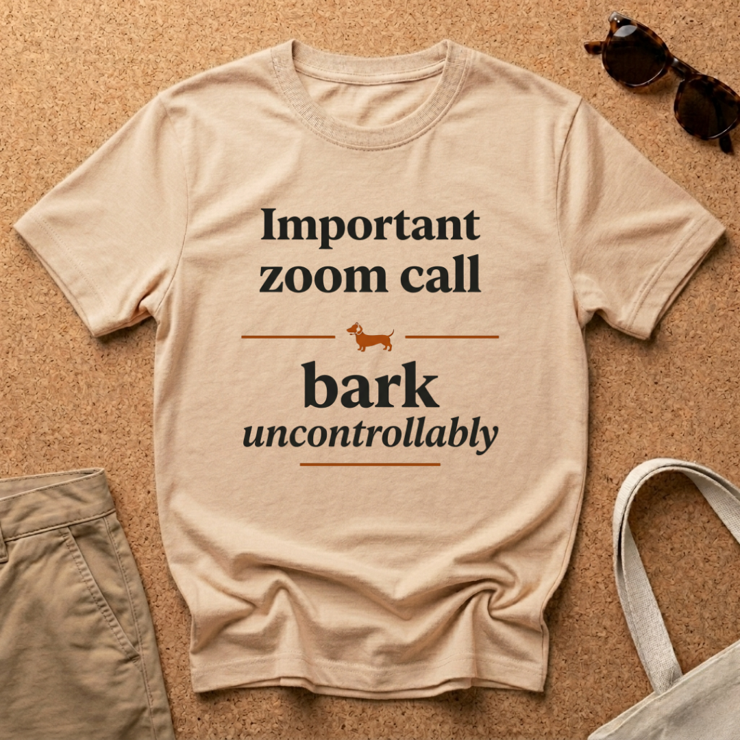 Bark Uncontrollably Text T-Shirt
