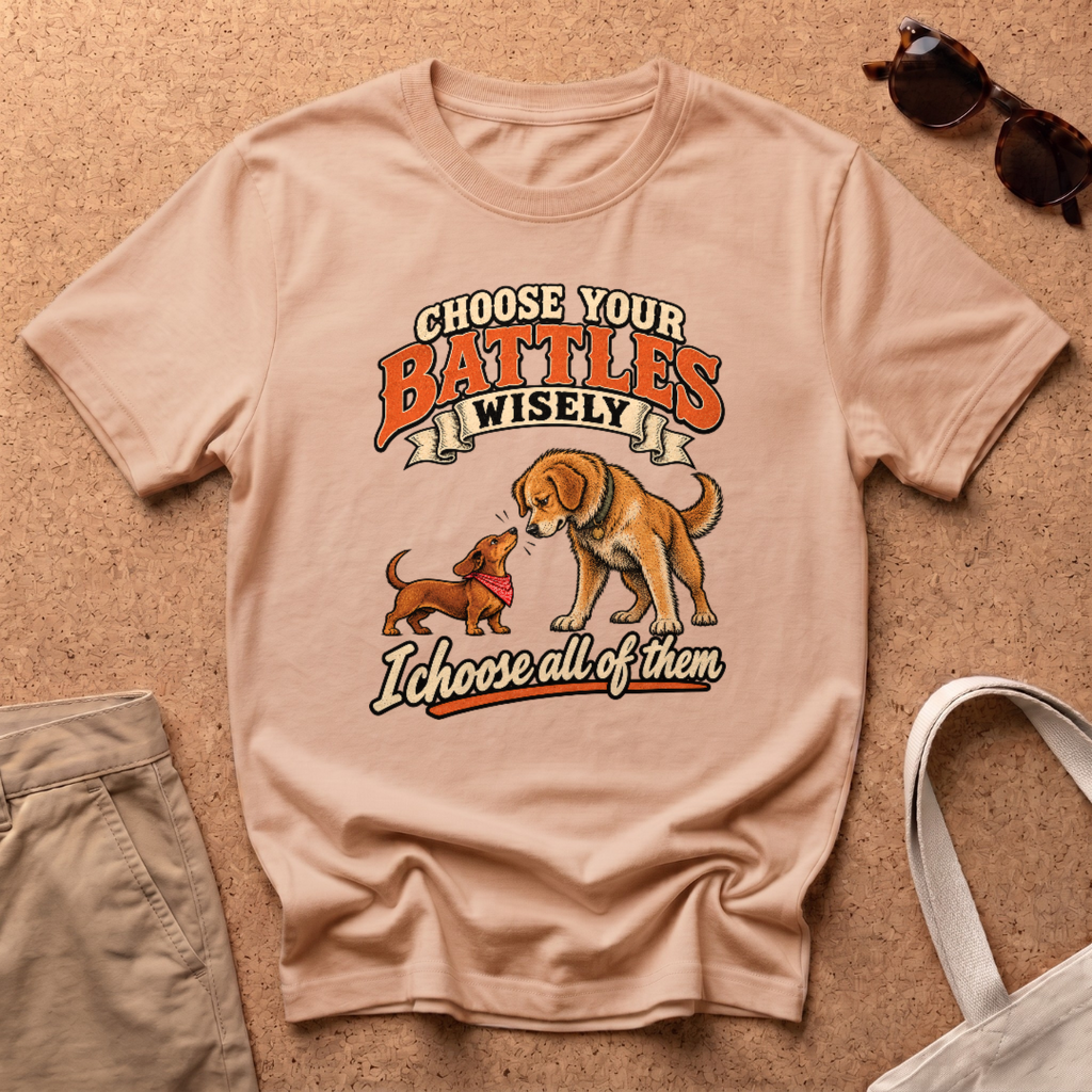 Choose Battles Wisely T-Shirt - Natural