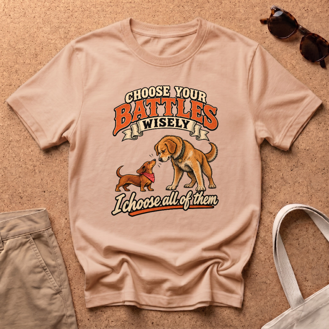 Choose Battles Wisely T-Shirt - Natural