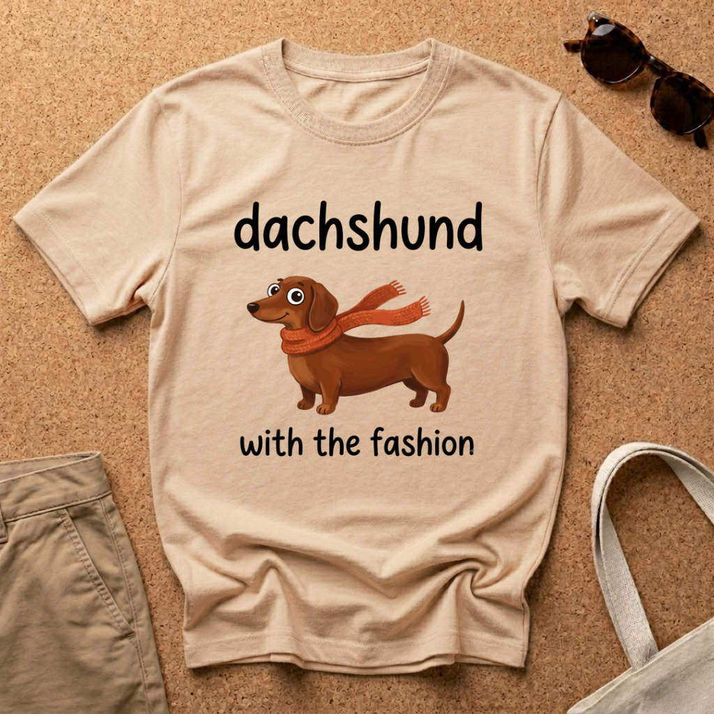 Dachshund Fashion Orange T-Shirt