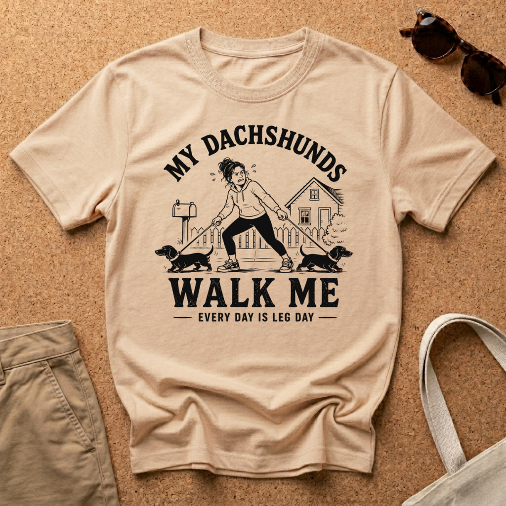 Dachshund Walks Me T-Shirt