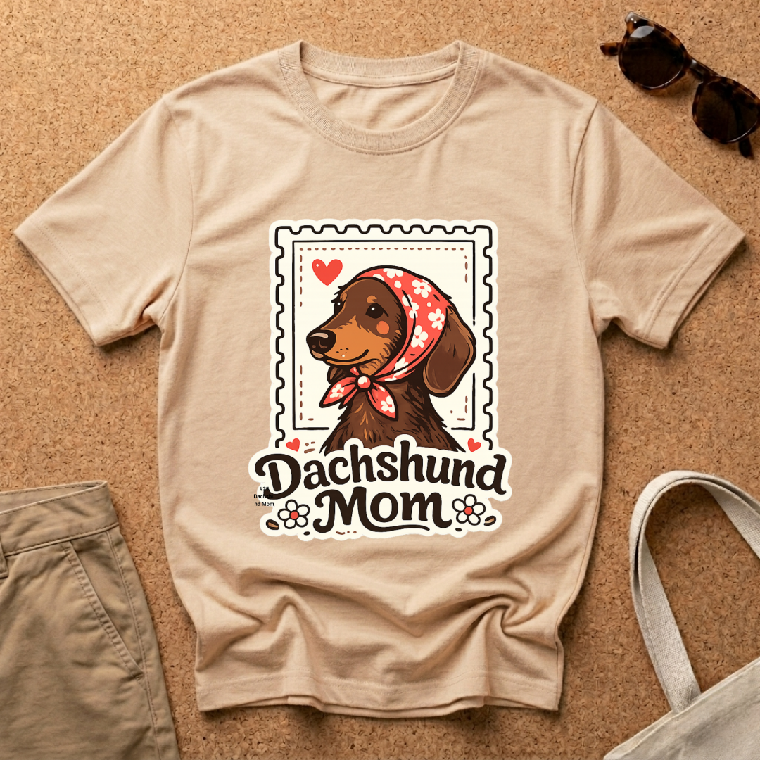 Postcard Dachshund Mom T-Shirt