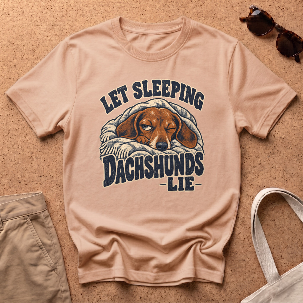 Let Dachshunds Lie T-Shirt - Natural