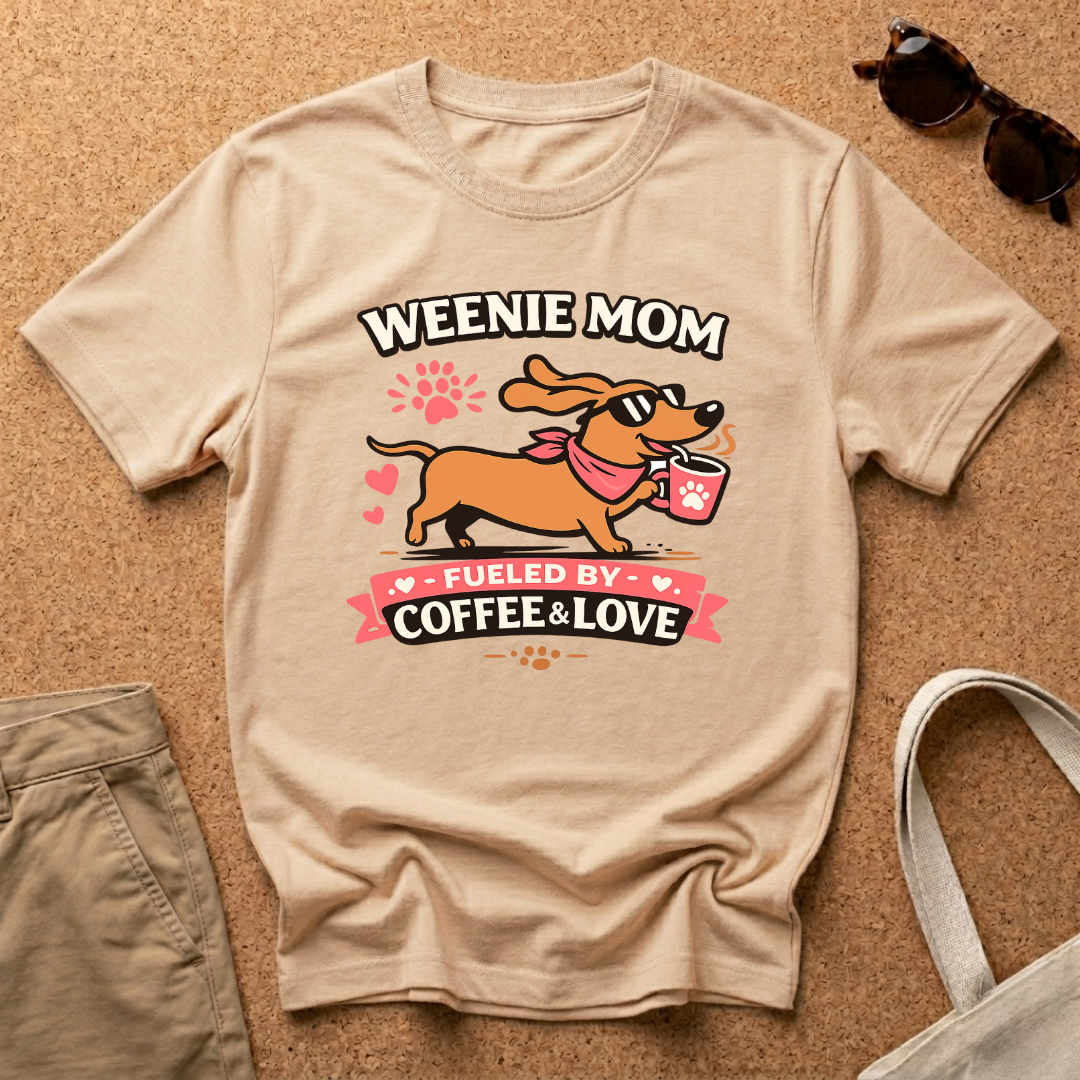 Weenie Mom Fueled by Coffee and Love T-Shirt