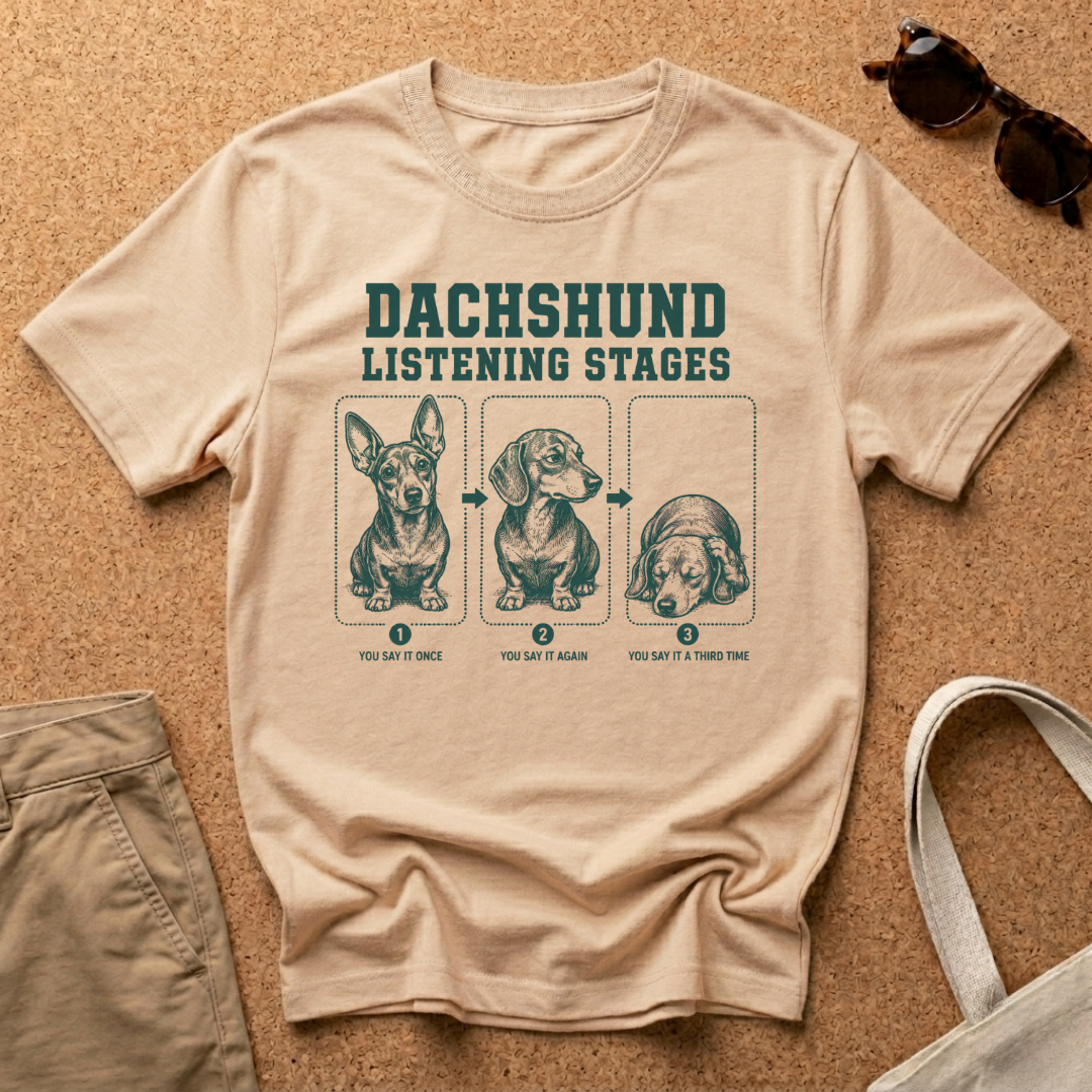 Dachshund Listening Stages T-Shirt