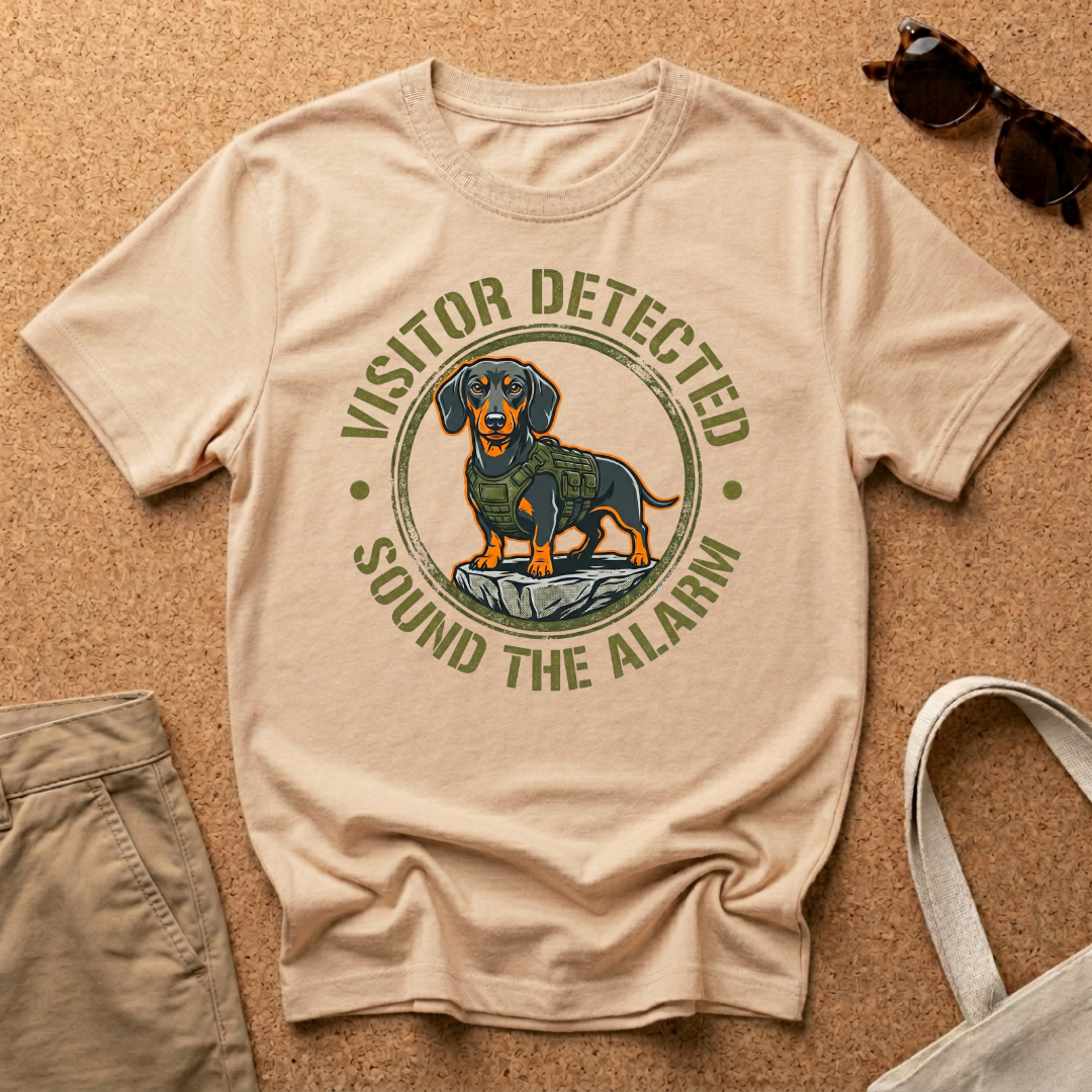 Sound The Alarm Military Dachshund T-Shirt