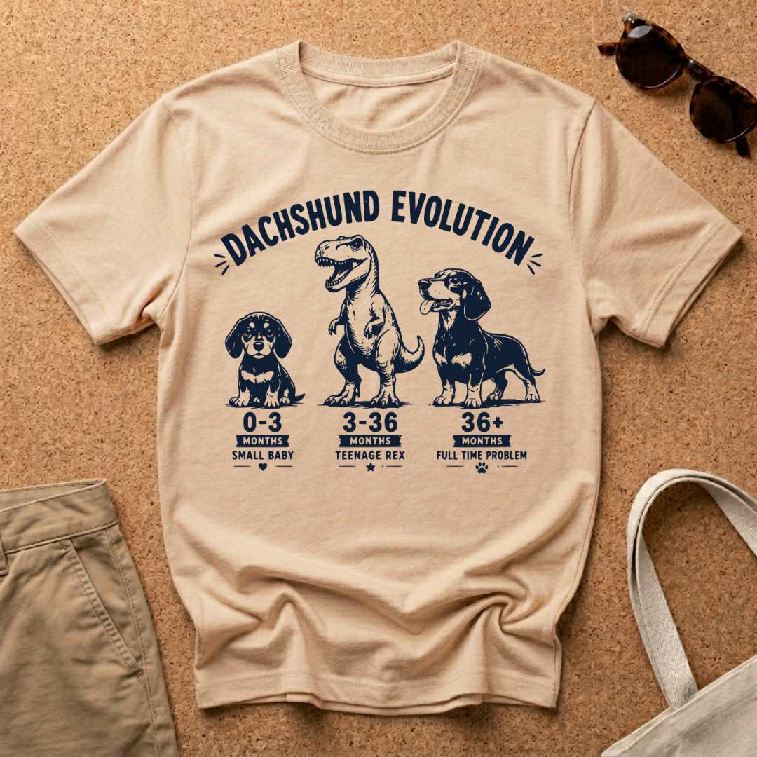 Dachshund Evolution Dino T-Shirt