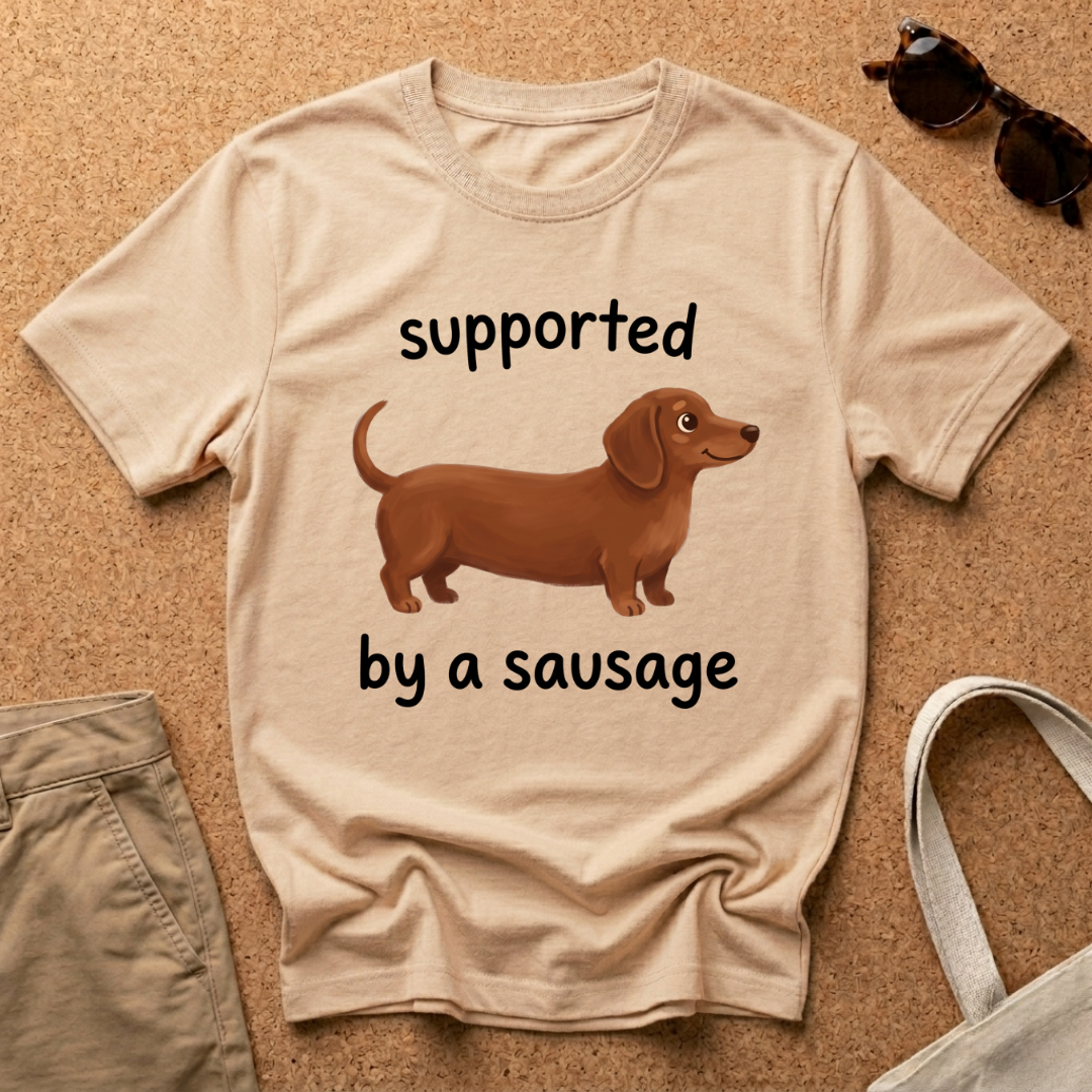 Supported Sausage Cute T-Shirt
