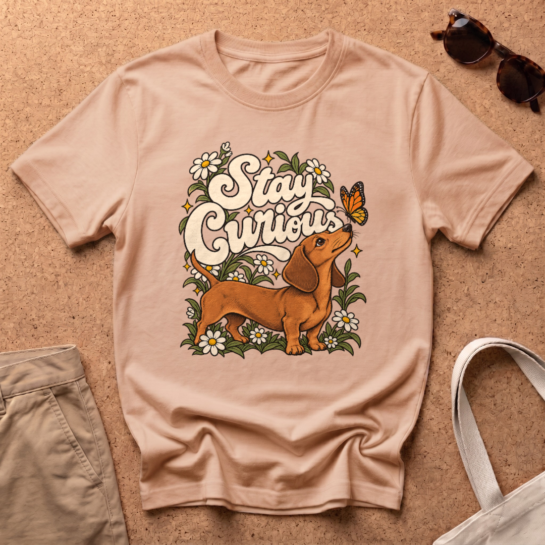 Stay Curious T-Shirt - Natural