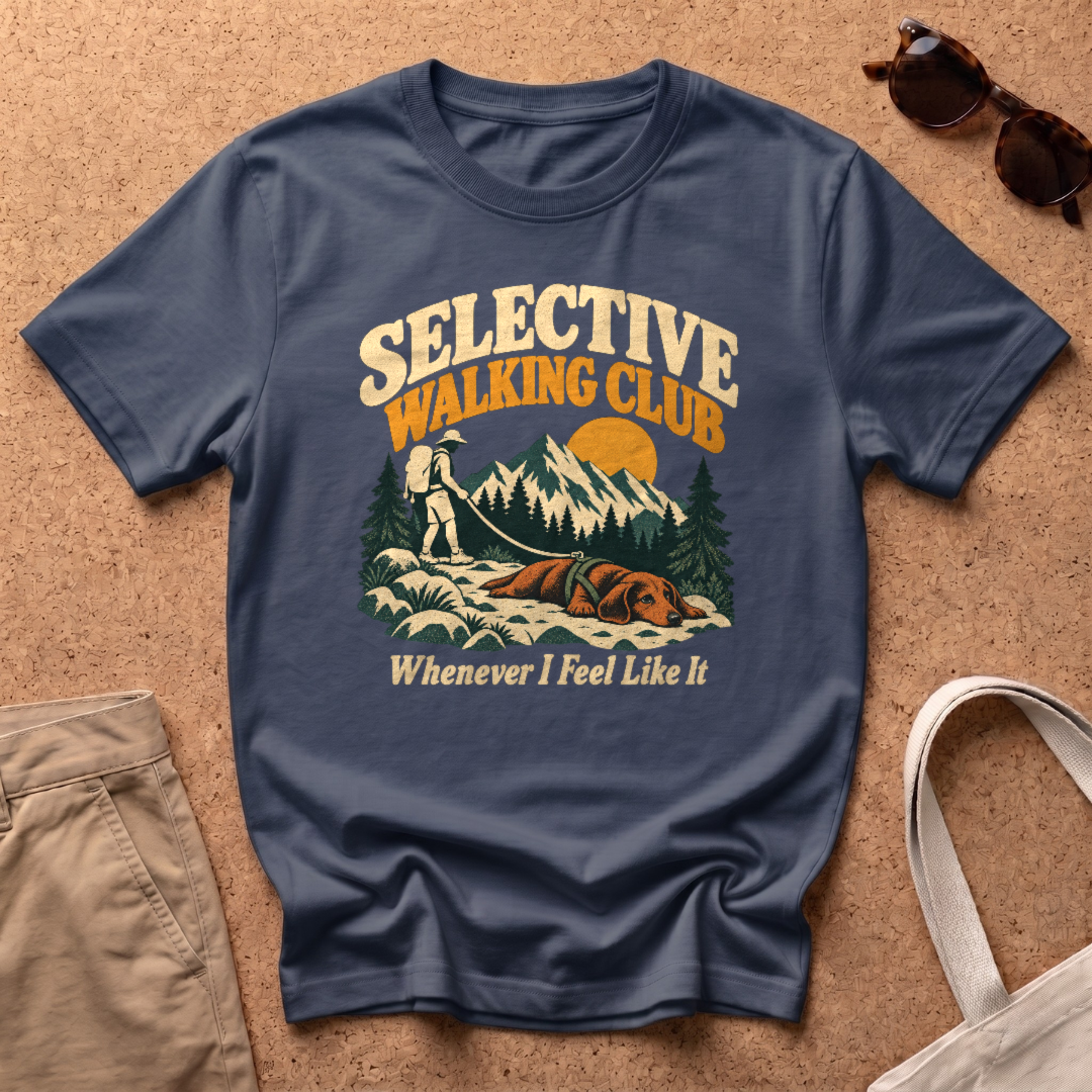 Walking Club T-Shirt - Navy