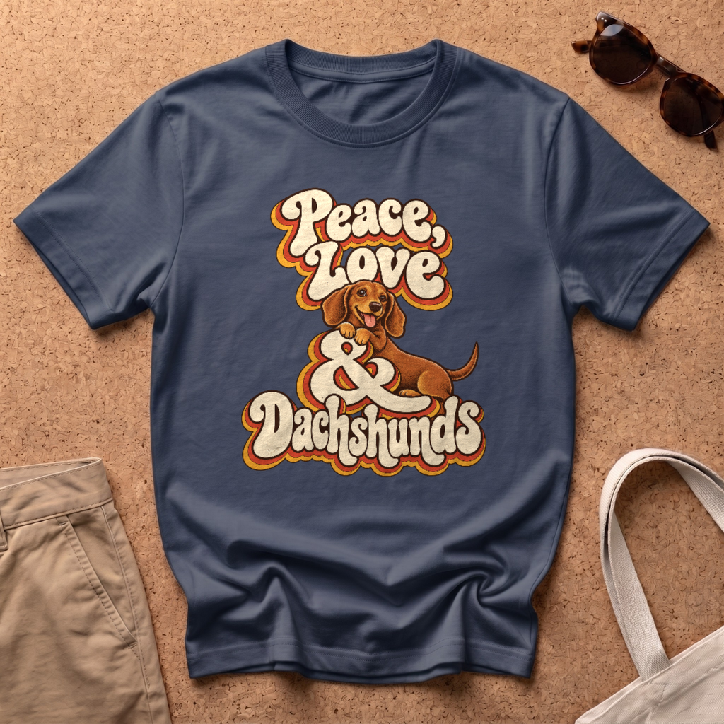 Peace and Love T-Shirt - Navy