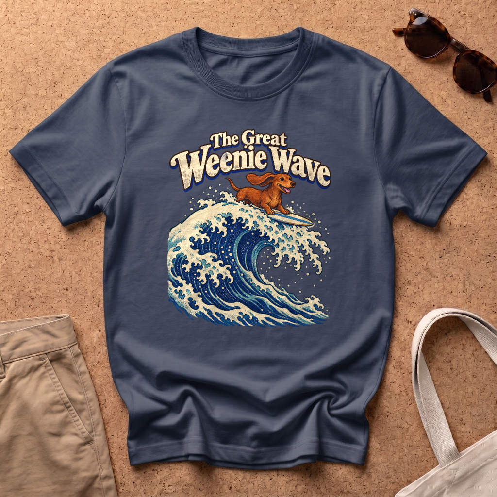 The Great Wave T-Shirt - Navy