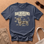 Dachshund Anatomy T-Shirt - Navy