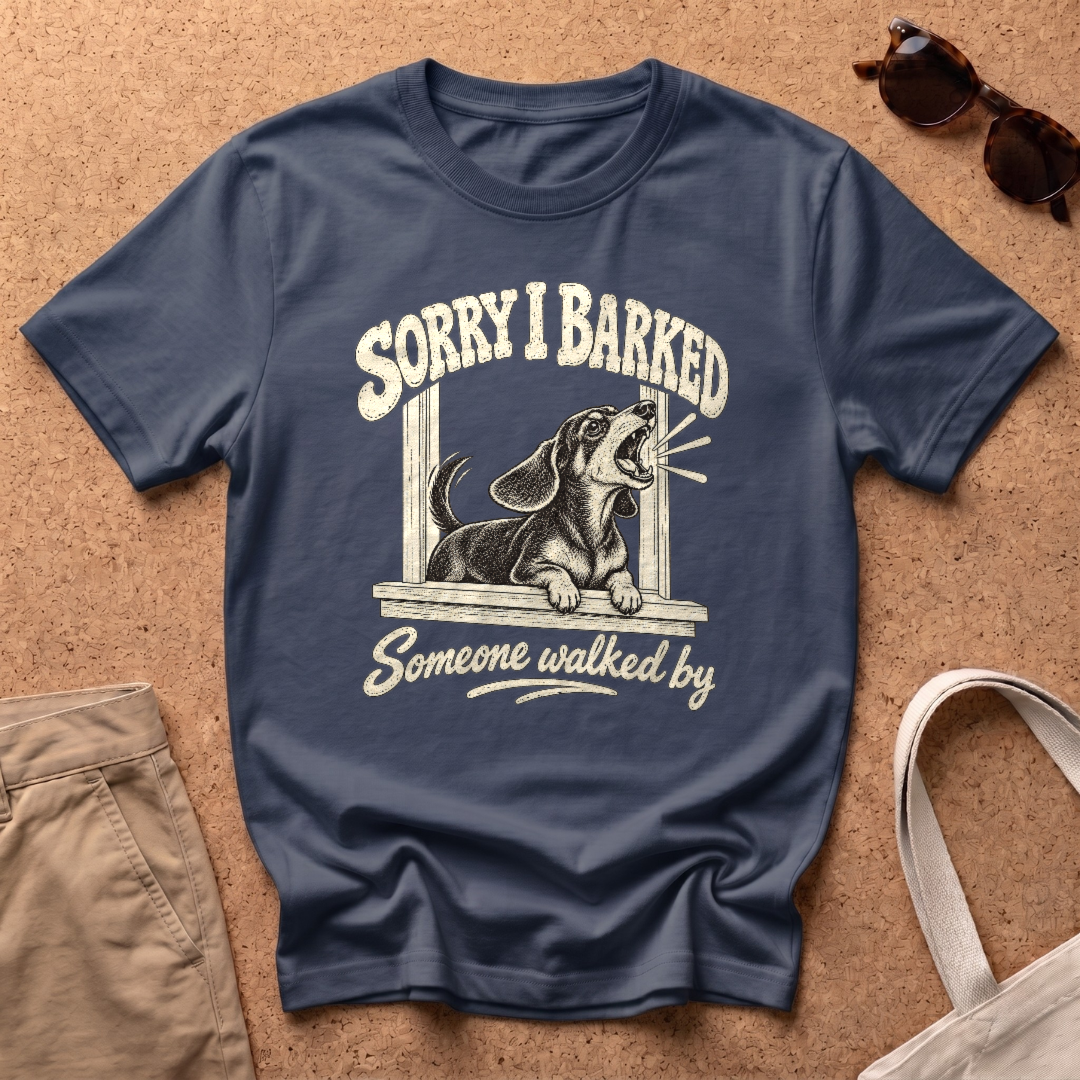 Sorry I Barked T-Shirt - Navy