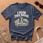 Dachshund Runs House T-Shirt - Navy