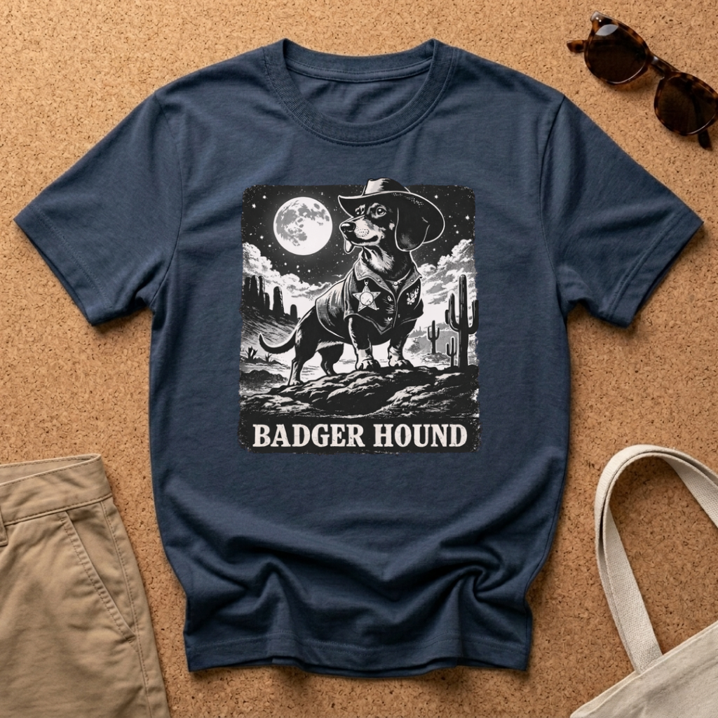 Badger Hound Black/White T-Shirt