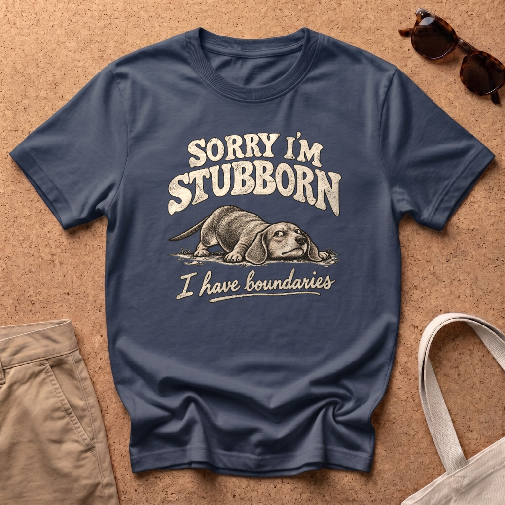 Sorry I’m Stubborn T-Shirt - Navy