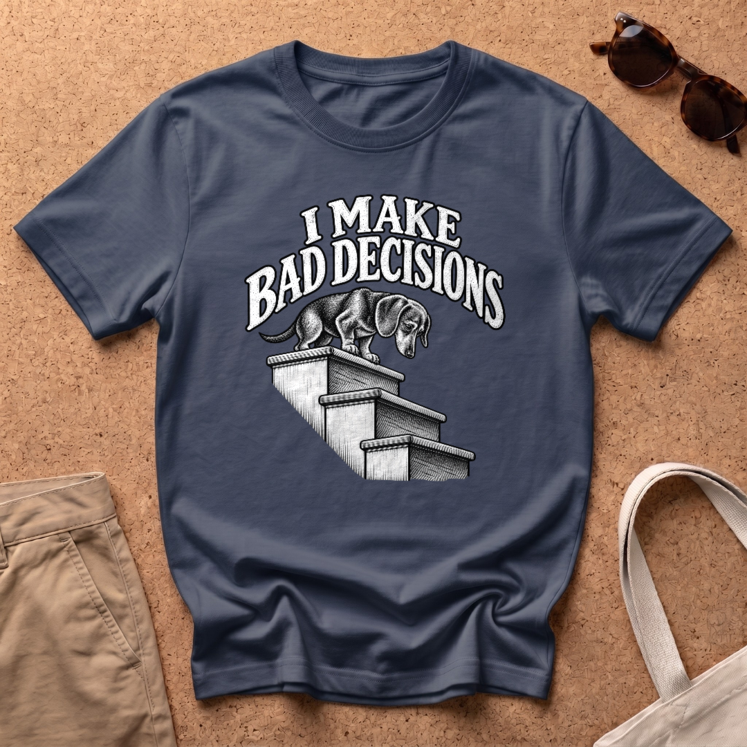 Bad Decisions Stairs T-Shirt - Navy