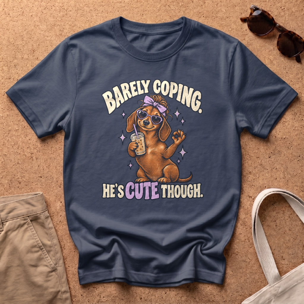 Barely Coping T-Shirt - Navy