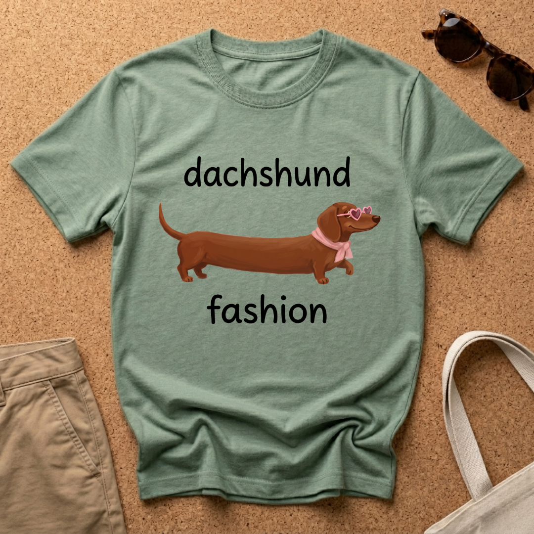 Dachshund Fashion Pink T-Shirt
