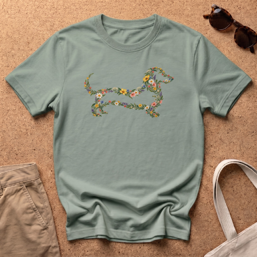 Floral Dach T-Shirt - Sage