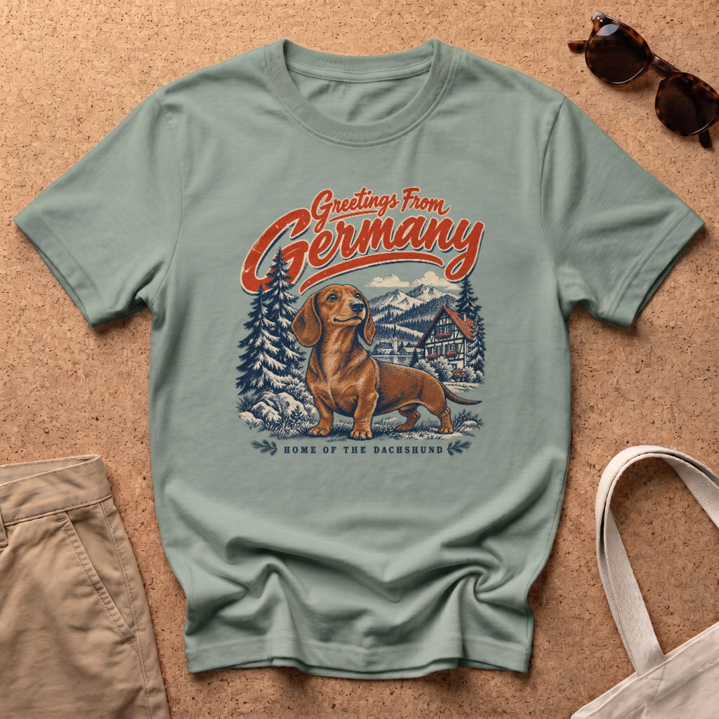 Greetings Germany T-Shirt - Sage