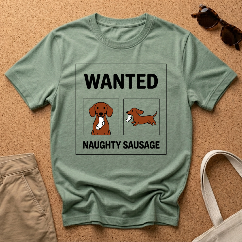 Wanted Naughty Sausage T-Shirt