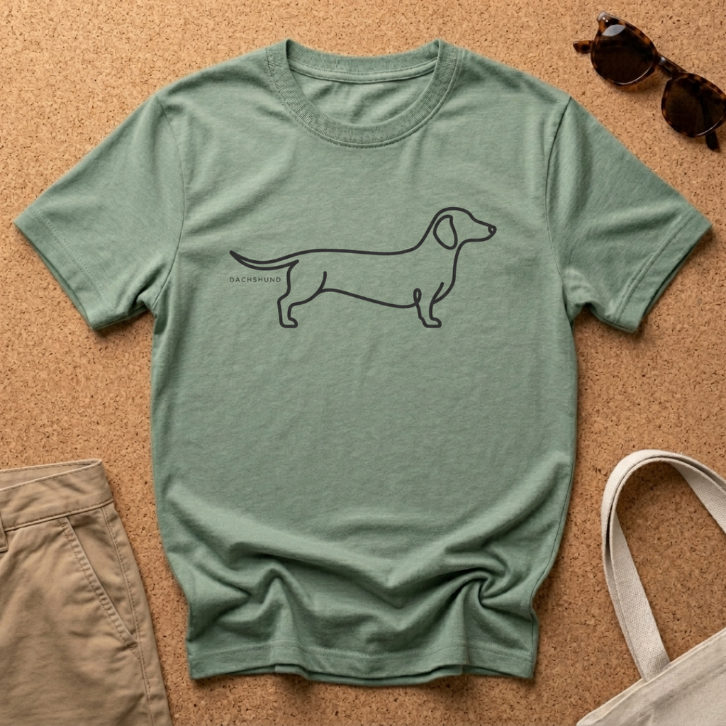 Dachshund Line Art T-Shirt