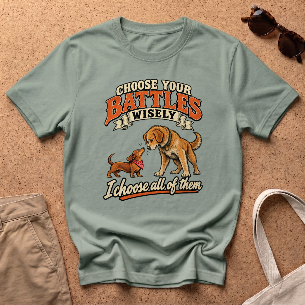 Choose Battles Wisely T-Shirt - Sage