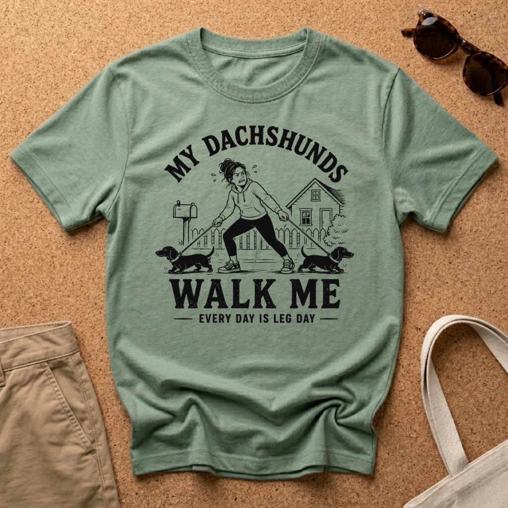 Dachshund Walks Me T-Shirt