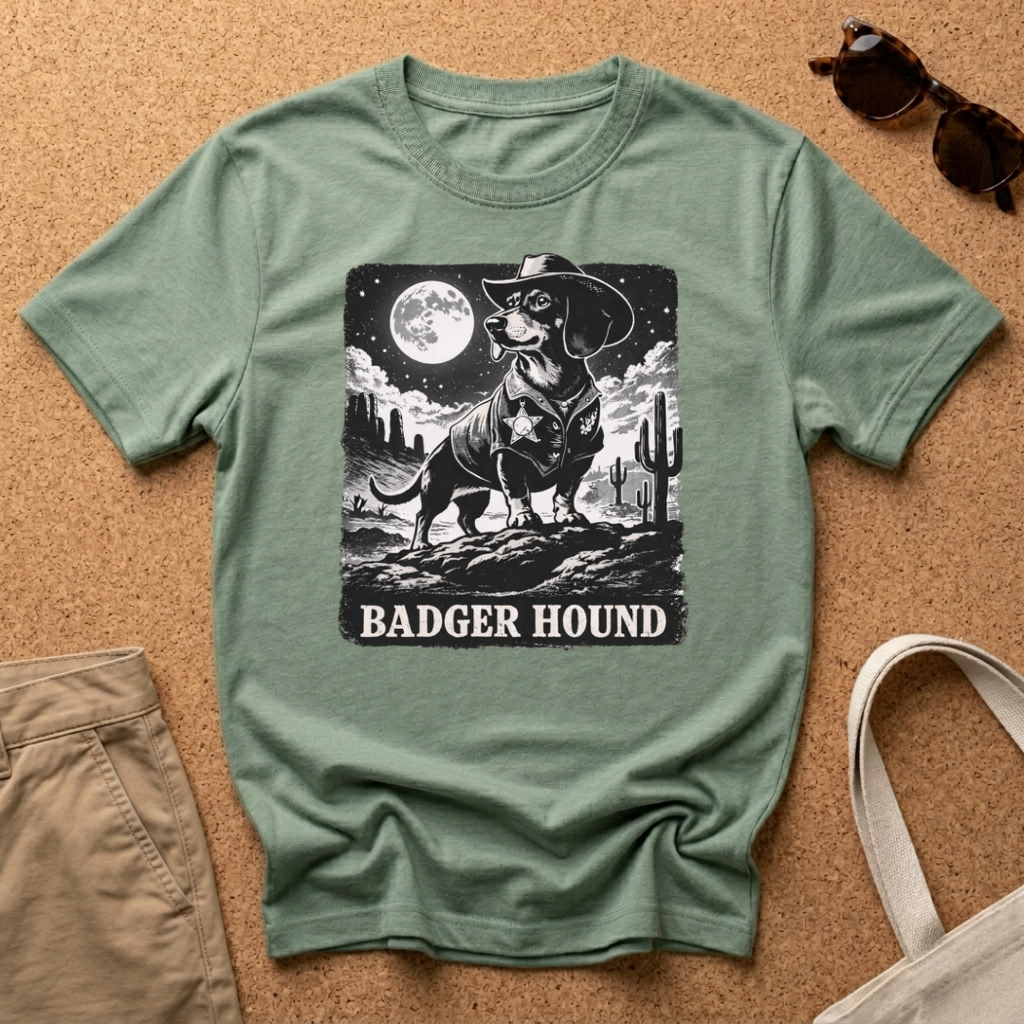 Badger Hound Black/White T-Shirt