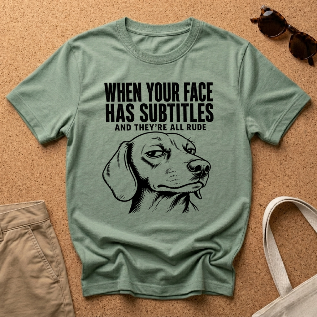 Subtitles Face T-Shirt