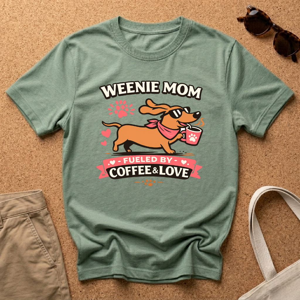 Weenie Mom Fueled by Coffee and Love T-Shirt