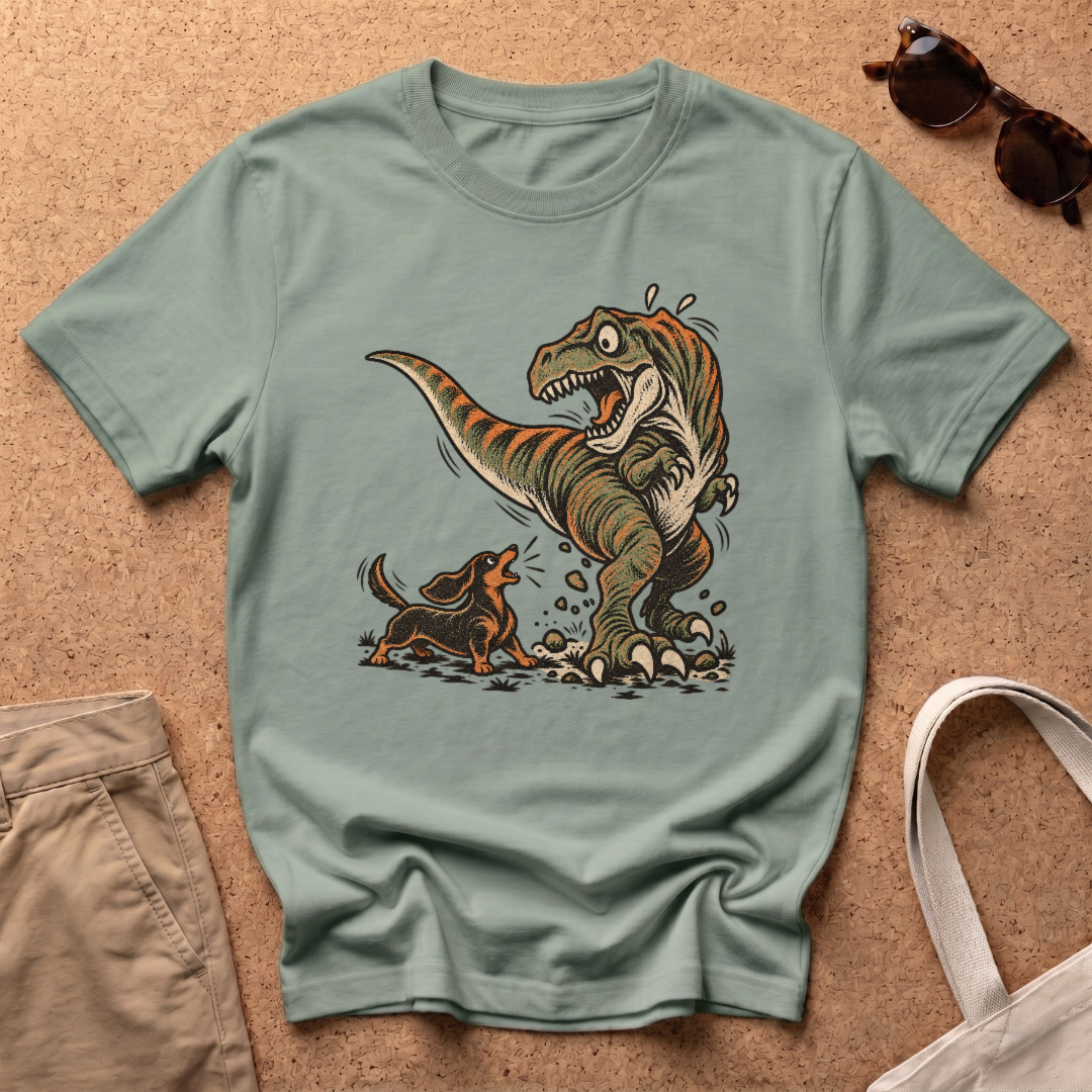 Dachshund Dino T-Shirt - Sage