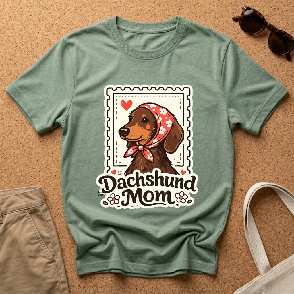 Postcard Dachshund Mom T-Shirt