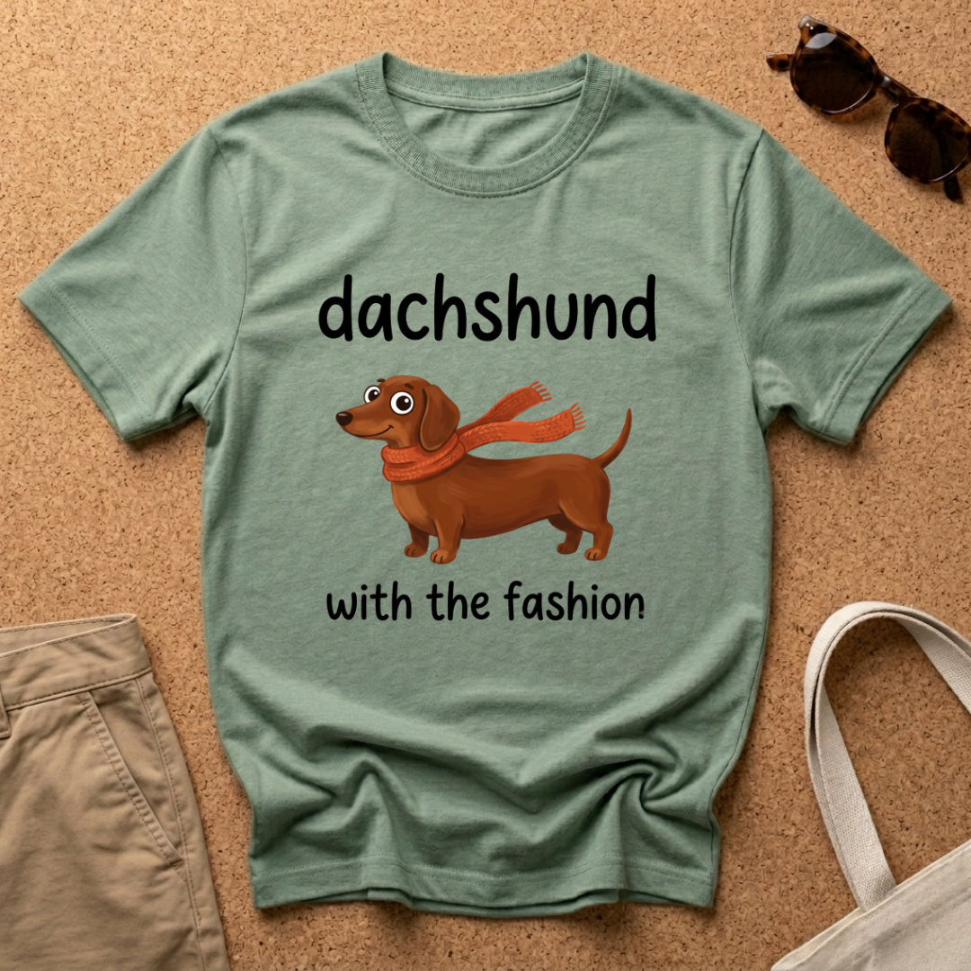 Dachshund Fashion Orange T-Shirt
