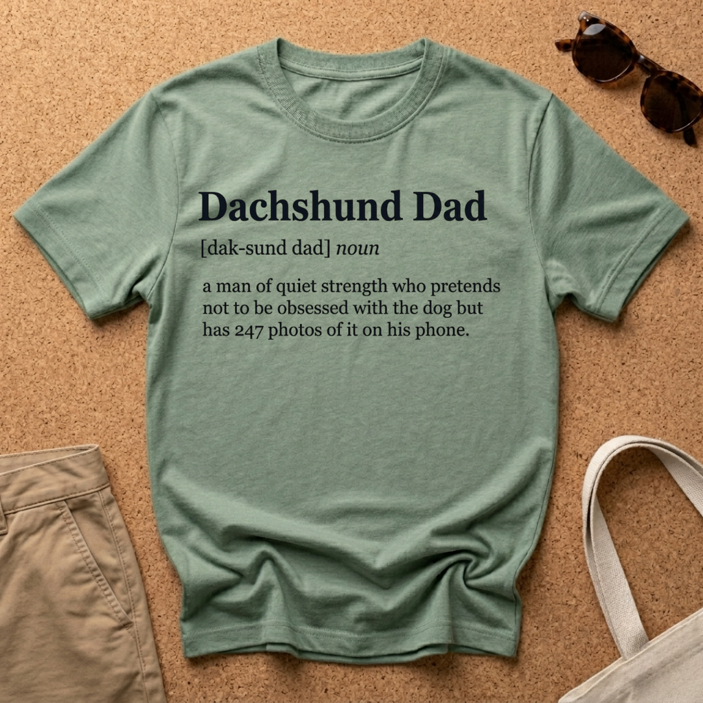 Dachshund Dad Translation T-Shirt