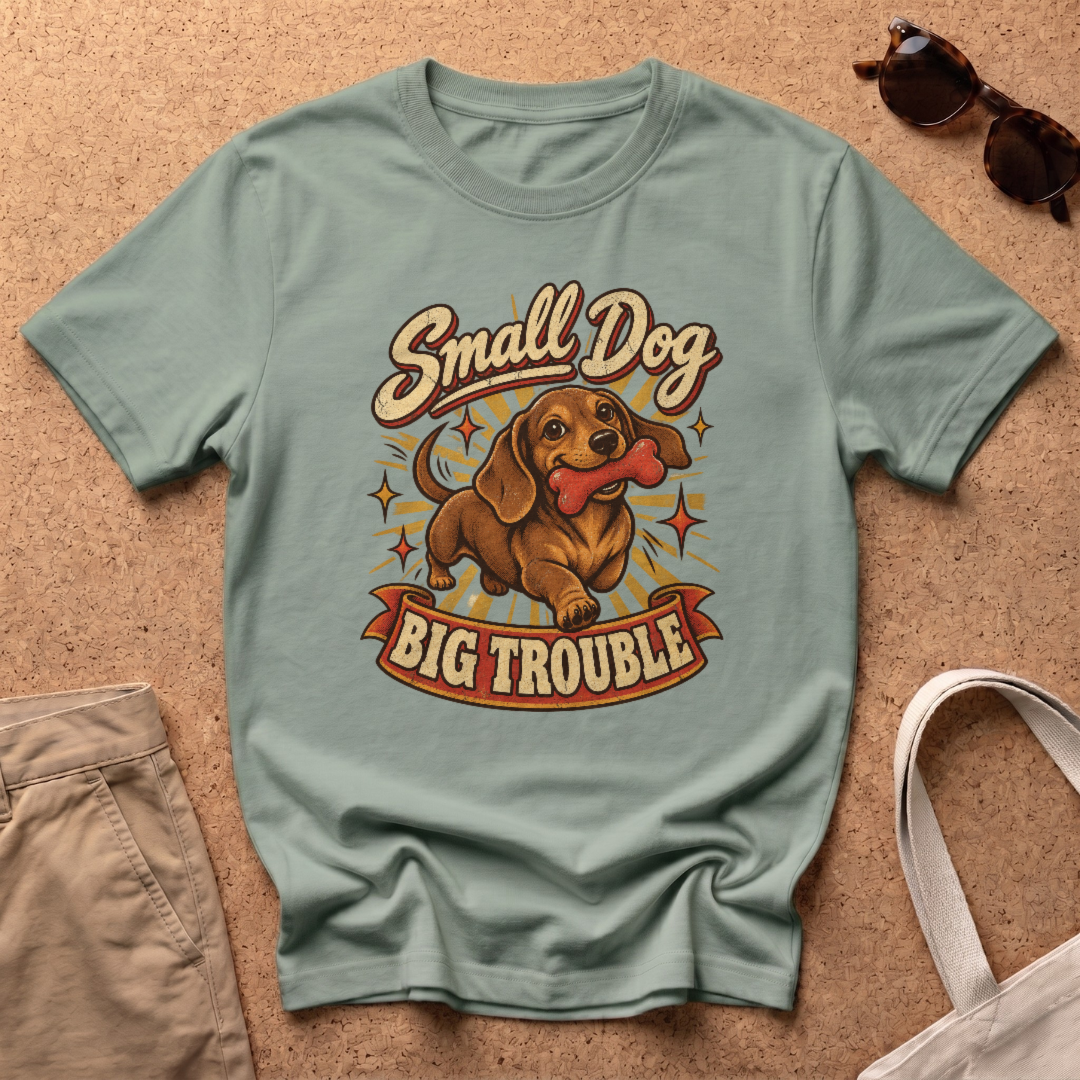 Big Trouble T-Shirt - Sage