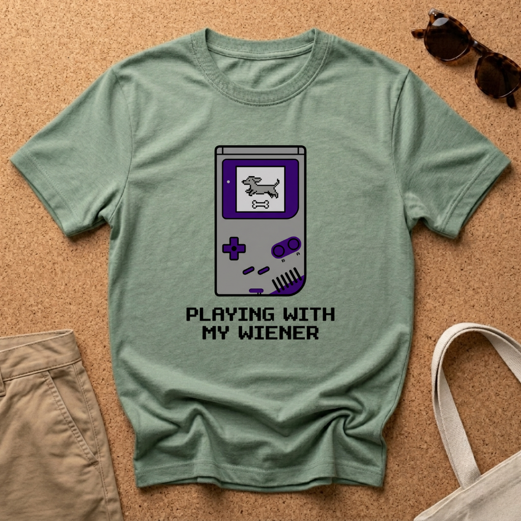 Playing With My Wiener Game T-Shirt